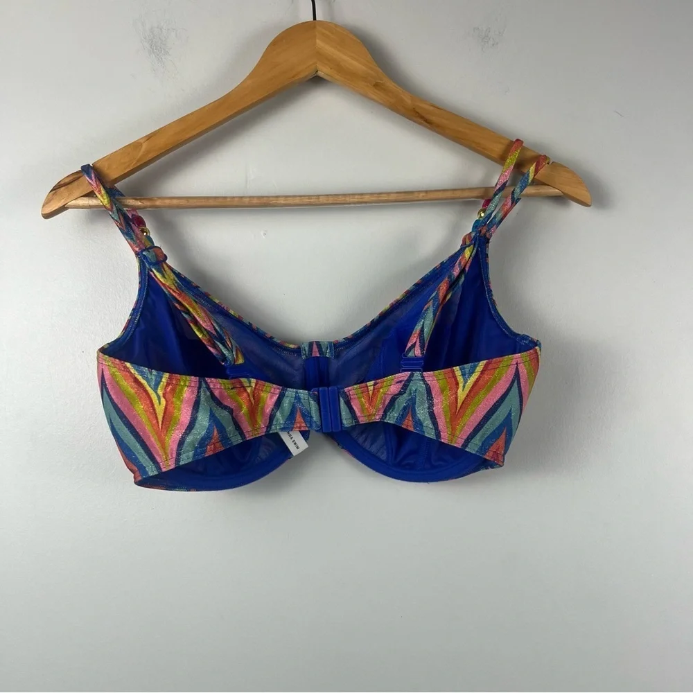 PRIMADONNA Kea Interlocking Bikini top in rainbow paradise size 32G